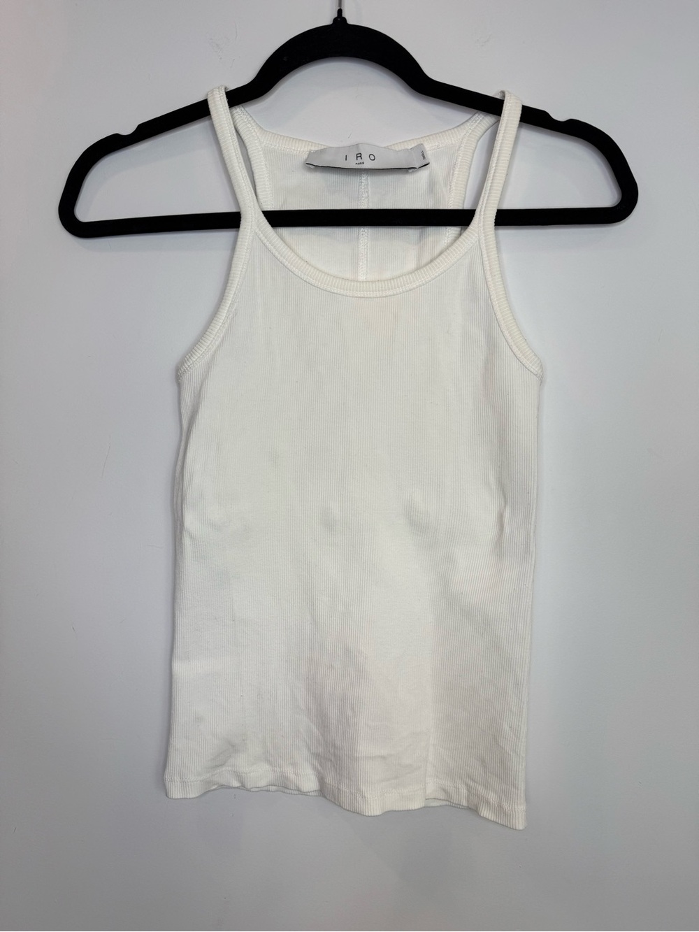 IRO white Ribbed Tank Narrow Straps size small minimalist